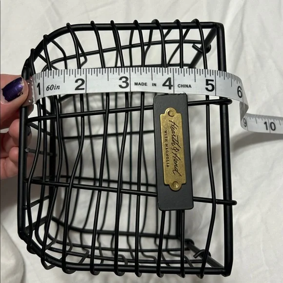 Hearth & Hand With Magnolia Black Wire Small Storage Basket - Picture 6 of 6